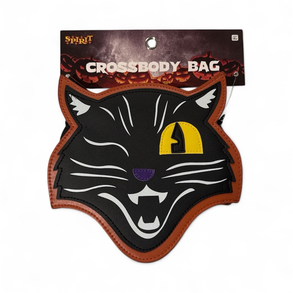 Spirit Halloween Vintage Black Cat Crossbody Bag